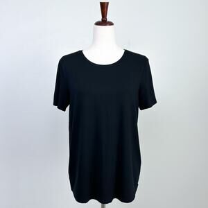 Eileen Fisher Black Crewneck Short Sleeve T-Shirt